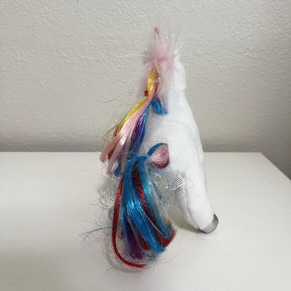 Douglas Toys Senna White Rainbow Mane Unicorn 8” Plush Stuffed Animal 1504 TAG - Picture 7 of 9